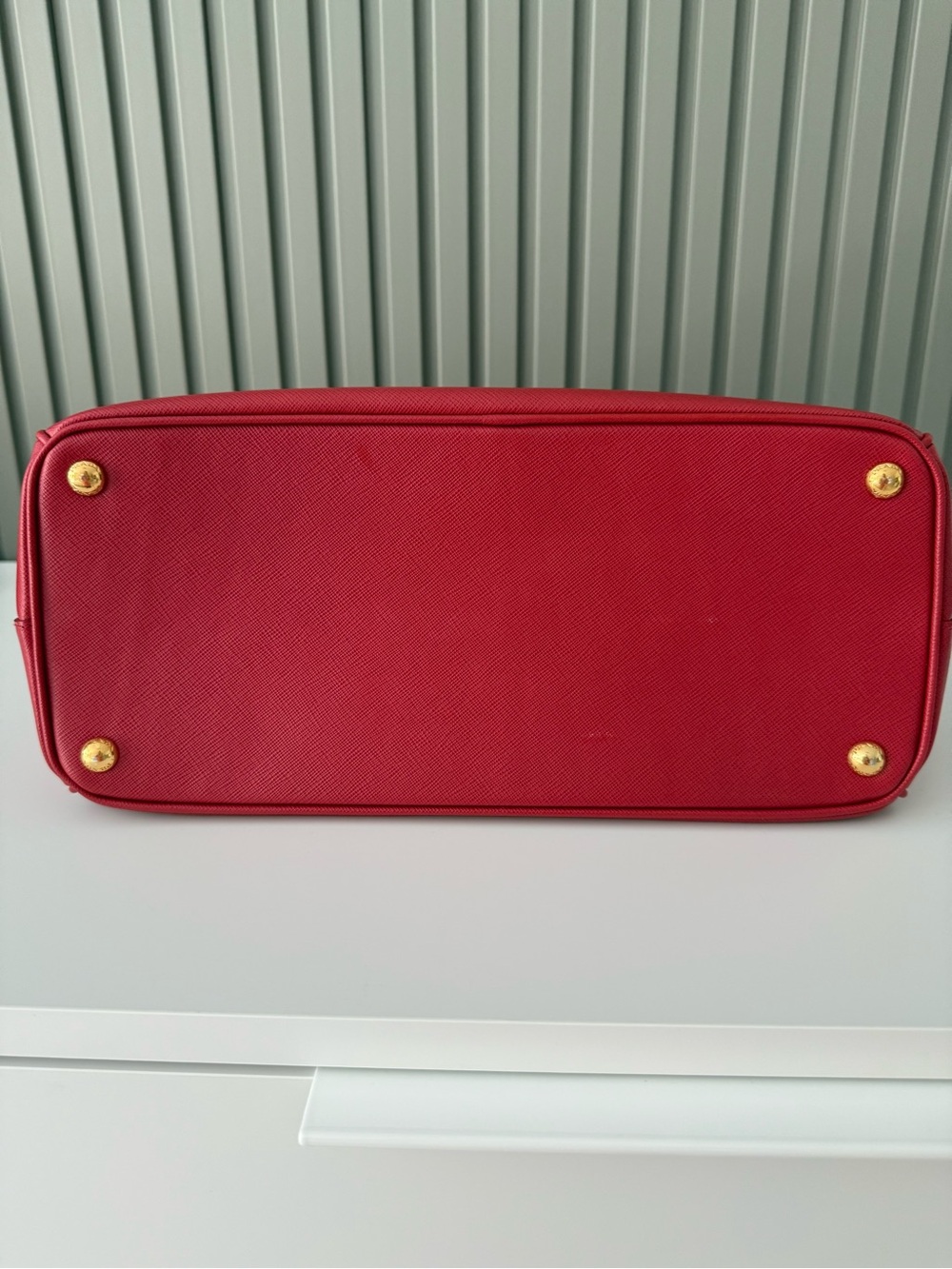 Red Prada Galleria Saffiano Large Leather Bag - Picture 5 of 9